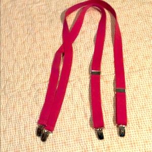 Hot pink suspenders
